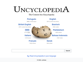 'uncyclopedia.info' screenshot