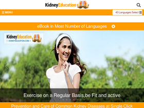 'kidneyeducation.com' screenshot