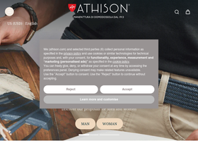 Athison - Made in Italy since 1913 homepage screenshot