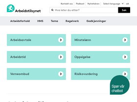 'arbeidstilsynet.no' screenshot