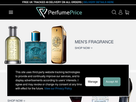 'perfumeprice.co.uk' screenshot