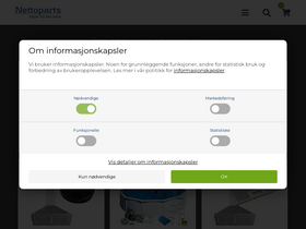 'nettoparts.no' screenshot