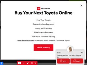 'continentaltoyota.com' screenshot