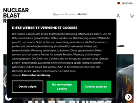 'nuclearblast.de' screenshot