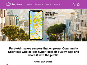 'map.purpleair.com' screenshot