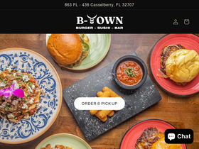 btownburgersushibar.com homepage screenshot