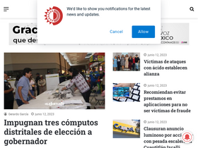 'lajornadaestadodemexico.com' screenshot