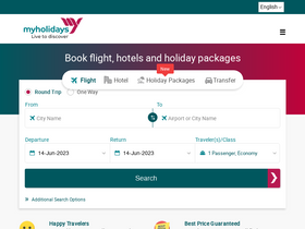 'myholidays.com' screenshot