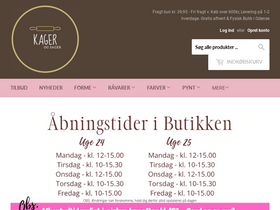 www.kagerogsager.dk homepage screenshot