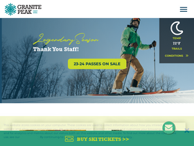 'skigranitepeak.com' screenshot