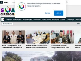 'suaracirebon.com' screenshot