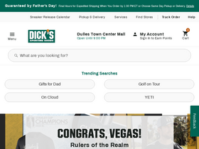 'dickssportinggoods.com' screenshot