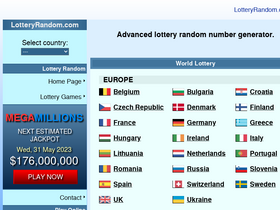 'lotteryrandom.com' screenshot