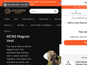 'germanshepherdshop.com' screenshot