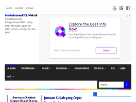 'pendaftaranpmb.web.id' screenshot
