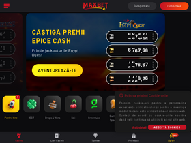 'maxbet.ro' screenshot