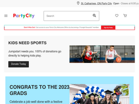 'partycity.ca' screenshot