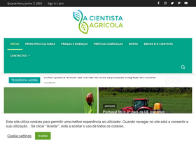 'acientistaagricola.pt' screenshot