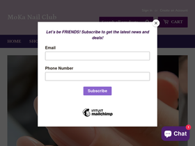 mokanailclub.com homepage screenshot