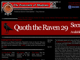 'fraternityofshadows.com' screenshot