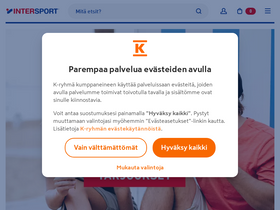 'intersport.fi' screenshot