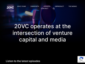 'thetwentyminutevc.com' screenshot