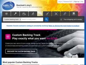 'karaoke-version.com' screenshot