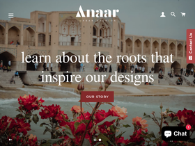Anaar Urban Fashion homepage screenshot