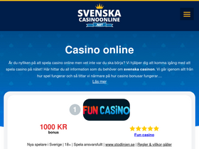 'svenskacasinoonline.net' screenshot