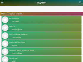 'tablyricfm.com' screenshot