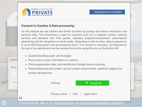 'private-immobilienangebote.de' screenshot
