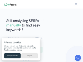 'lowfruits.io' screenshot