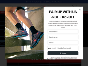 'reebok.com.au' screenshot