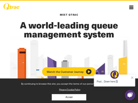 'qtrac.com' screenshot