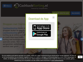 'cashbackkorting.nl' screenshot