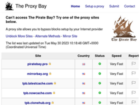 The Pirate Bay Proxy List 2023 ( UPDATED ) Unblocked Mirrors