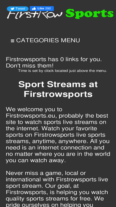 Front row discount sports live stream