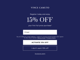 'vincecamuto.com' screenshot