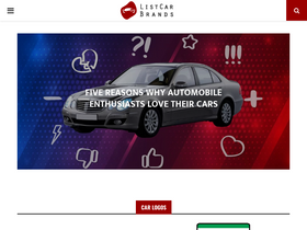 'listcarbrands.com' screenshot