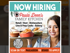 'pauladeensfamilykitchen.com' screenshot