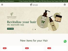 pranushaherbs.com homepage screenshot