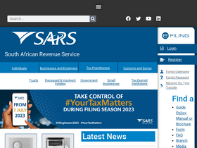 'sars.gov.za' screenshot