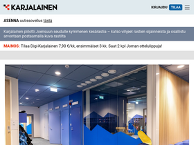 'asiakaspalvelu.karjalainen.fi' screenshot