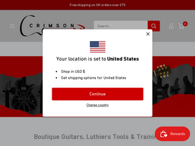 'crimsonguitars.com' screenshot
