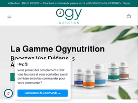 Ogy Nutrition website screenshot
