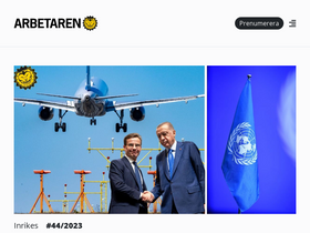 'arbetaren.se' screenshot