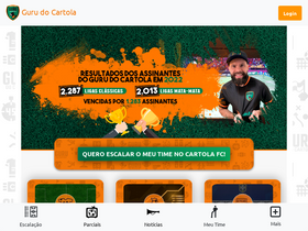 'gurudocartola.com' screenshot
