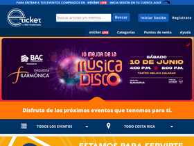 'eticket.cr' screenshot