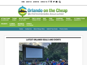 'orlandoonthecheap.com' screenshot