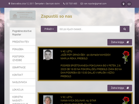 'pogrebne-storitve-ropotar.si' screenshot